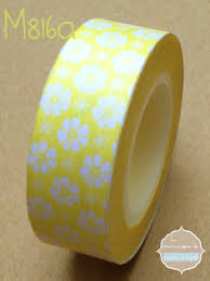 Washi Tape Amarilla Flores Washi Tapas Cinta Adhesiva