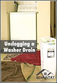 Unclogging A Washer Drain Unclog Drain Washing Machine Washer Clean Washer