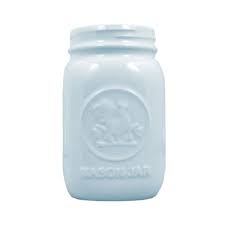 Amazon.com: Fishs Eddy Mason Jar (Light Blue) 16oz : Home & Kitchen