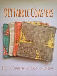 Diy Fabric Coasters Great For Housewarming Or Hostess Gifts Fabric Coasters Create Kids Couture Diy Fabric