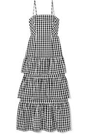 J Crew Dabble Tiered Gingham Cotton Poplin Midi Dress Cotton Dress Summer Summer Dresses Gingham Dress
