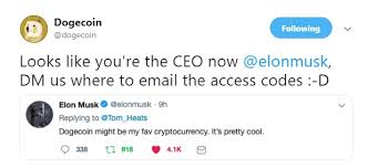 Amongst the other nominees were the founders of litecoin (lee), ethereum (buterin) and metalpay (hayner). Elon Musk Joins Dogecoin Bandwagon Steps Down After Being Elected Its Ceo