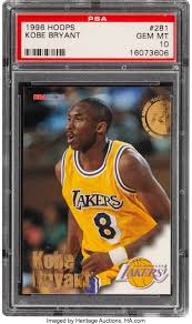 This card is a great target for sports card investors who don't have. 1996 Hoops Kobe Bryant 281 Psa Gem Mint 10 Basketball Cards Lot 81238 Heritage Auctions