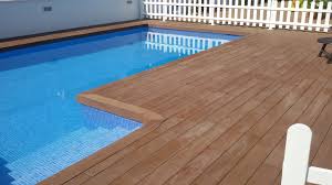 Thanks to its weathering resistance and high colour stability, the composite the composite wood lumber is an ideal material to build a poolside or garden decking. Composite Deck Revived With Compoxell Owatrol Direct