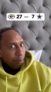 Stephen A. watching Packers-Cowboys