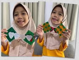 Jika anda baru saja melahirkan seorang anak baru lihatlah hari libur yang jelas seperti hari lebaran atau hari waisak atau hari natal dan gunakan itu. Kreasi Kartu Lebaran Anak Kelas 1b Sd Juara Bandung