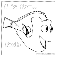 Dad buried in beach sand by kids bike coloring page: F Is For Fish Coloring Page Fish Coloring Page Fish Coloring Cool Coloring Pages