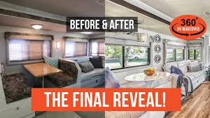 Below we've compiled our top tips for remodeling a travel trailer or motorhome, as well as some of the very best travel trailer remodel photos on the internet. The Final Reveal Before After Rv Renovation Rvlove S Ultimate Rv Makeover Ep 8 Diy Remodel Youtube