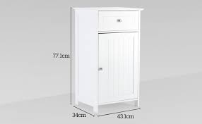 Shop our best selection of accent cabinets & decorative chests & cabinets to reflect your style and inspire your home. Christow White Bathroom Cabinet Floor Standing Small Wooden Drawer Storage Cupboard Unit With Shelf Drawer Amazon Co Uk Kitchen Home