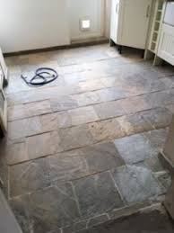 slate tiled floor renovation after