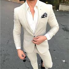 Everything starts from the shoulders. Custom Made Summer Slim Fit Beige Men Suit Tuxedos Masculino 2pieces Jacket Pants Tie Best Man Suit Latest Style Male Clothing Suits Aliexpress