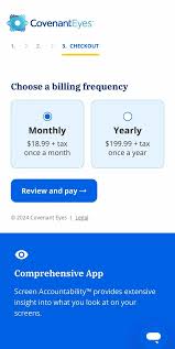 A mobile paywall by Covenant Eyes with Adapty