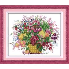 With over 200 designs, you'll find something here that is perfect for your next cross stitch project. Cherry Fruit Basket Printed Canvas Dmc Cross Stitch Set Embroidery Needlework Shopee Malaysia