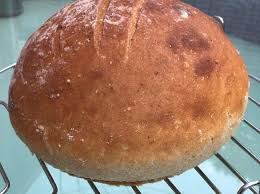Mischbrot Gebacken Auf Dem Pizzastein Rezept Brot Backen Rezept Einfach Lebensmittel Essen Rezepte