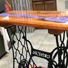 Purple Sewing Table Design Epoxy Epoxytable Resin Sewing Table Singer Sewing Machine Table Singer Sewing Tables