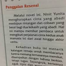 3 contoh resensi buku non fiksi, fiksi, novel, ilmu pengetahuan lengkap! Keunggulan Buku Yang Ditulis Dalam Resensi Di Atas Terdapat Pada A Paragraf Pertama Kalimat Brainly Co Id