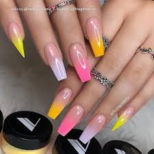 These nails, with their slender look add gorgeous coffin nail design ideas in white and silver. Pink Coffin And Stiletto Nails Together Nail And Manicure Trends