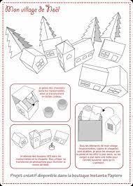Resultat De Recherche D Images Pour Patron Maison En Papier Maison En Papier Village De Noel Maisons En Papier