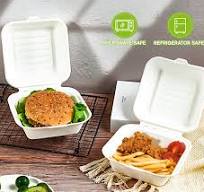 Clamshell Durable Leak-Proof Sugarcane To Go Boxes｜BPI Certified, BPA-Free