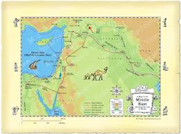 Bible Cartoons Map Of Middle East Showing Haran