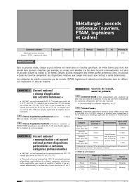 Toujours refuser accepter référence au bloc. Metallurgie Accords Nationaux Ouvriers Etam Ingenieurs Et Cadres