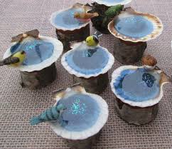 Brown Bird On Miniature Fairy Garden Bird Bath By Orangehound Fairy Garden Furniture Fairy Garden Diy Fairy Furniture