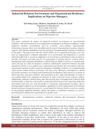 A guide for employers considering retrenchment. Pdf Industrial Relations Environment And Organizational Resilience Implications On Nigerian Managers