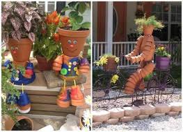 Gartendeko Aus Tontopfen Basteln Ideen Fur Tontopffiguren Garten Deko Basteln Mit Tontopfen Und Blumentopf Menschen