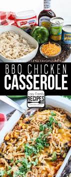 Shredded Bbq Chicken Casserole Easy Family Recipes In 2020 Chicken Recipes Casserole Easy Chicken Recipes Super Easy Dinner