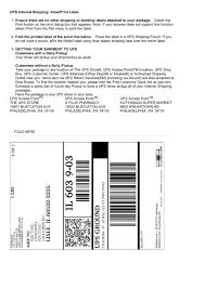 Item size 8.5 x 5.5 weight limit n/a. 3300725 Ups Ground Exchange Label