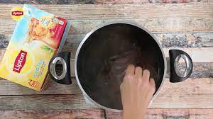 Remove the water from heat and put your tea bags in it (2 tea bags for each cup of water). Lipton Fresh Brewed Iced Tea Boiling Tea Bags Unilever Food Solutions Arabia Youtube