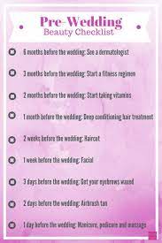 Pre Wedding Checklist Check Lists Pre Wedding Beauty Wedding Beauty Checklist Pre Wedding Beauty Checklist
