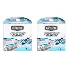 Choose from contactless same day delivery, drive up and more. Buy Schick Quattro Titanium Razor Blade Refills For Men 8 Count 2 Pack Online In Kuwait B07bqyd9gv