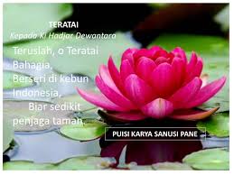 Chord dasar kunci gitar & lirik lagu ©chordtela.com. Makna Dan Arti Puisi Teratai Karya Sanusi Pane Pusat Ilmu Pengetahuan