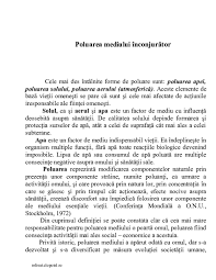 Referat despre poluarea aerului, apei si a solului de la aparitia sa,omul a influentat mediul si a implicat ecosistemele, in scopul indeplinirii necesitatilor sale. Doc Poluarea Mediului InconjurÄƒtor Alexandru Soare Academia Edu