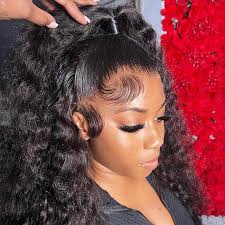 Real Human Hair HD Full Lace Wig Deep Wave Clean Hairline Knots [FLW04