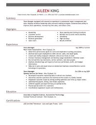 50 With Resume Format For Store Manager Resume Format