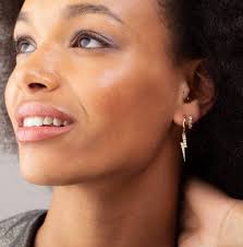 Sparkling Lightning Hoop Earrings Women's Earrings