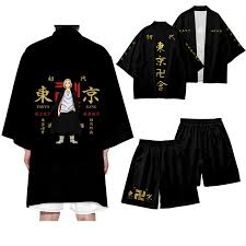 Anime Tokyo Revengers Streetwear Black White Tops Cloaks Hanagaki Takemichi Ken Ryuguji Short Sleeve Tee Pants Tshirt Summer Fantasia De Anime Aliexpress