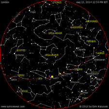 current night sky over london charts night skies dark