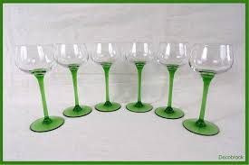 Lot De 6 Verres A Pied Vintage Vin Blanc D Alsace Etsy Wine Glass Glassware Glass
