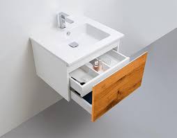 Acier, peinture époxy, brossage à la main dimensions niche : Meuble Sous Vasque Vasque En Ceramique Ela Corps Blanc Satin Front Chene Fonce 610x420x510