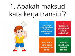 Kata kerja pasifyaitu kata kerja yang memberi suatu tindakan pada subjeknya, contohnya; Kata Kerja Transitif Cuestionario
