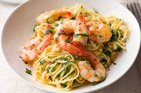 Linguine With Prawns Chilli Garlic Rocket Recipe Rocket Recipes Prawn Dishes Prawn Recipes