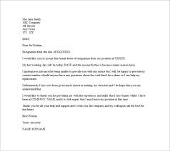 Resignation Email Template Wanew Org