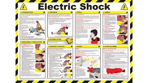 This unique poster is printed on a high quality photo paper and has proven very effective in engaging employees and delivering safety. Electric Shock Treatment Guidance Safety Poster Semi Rigid Laminate English 420 Mm 590mm Rs Components