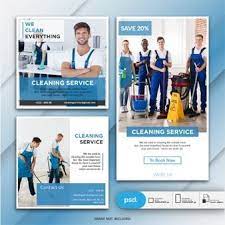 Cleaning Service Banner Collection Cleaning Service Cleaning Services Company Banner Design Layout