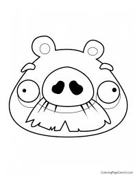 Coloring pages of chuck, stella, red, and pig from the angry birds in the costumes of star wars. Foreman Pig Coloring Page Central