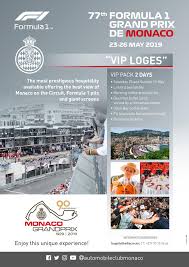 The monaco grand prix (grand prix de monaco) is a formula one race held on the streets of the principality of monaco. Automobile Club Mc On Twitter Monaco Grand Prix 2019 Experience The Legendary Formula 1 Race With The Vip Hospitality Package Information Booking Https T Co 4zvdrfahzu Monacogp F1 Hospitalityvip Https T Co Rn7ks5vq5o