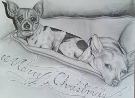 Find images of christmas dog. Merry Christmas Dogs Drawing By Jason Mikrut